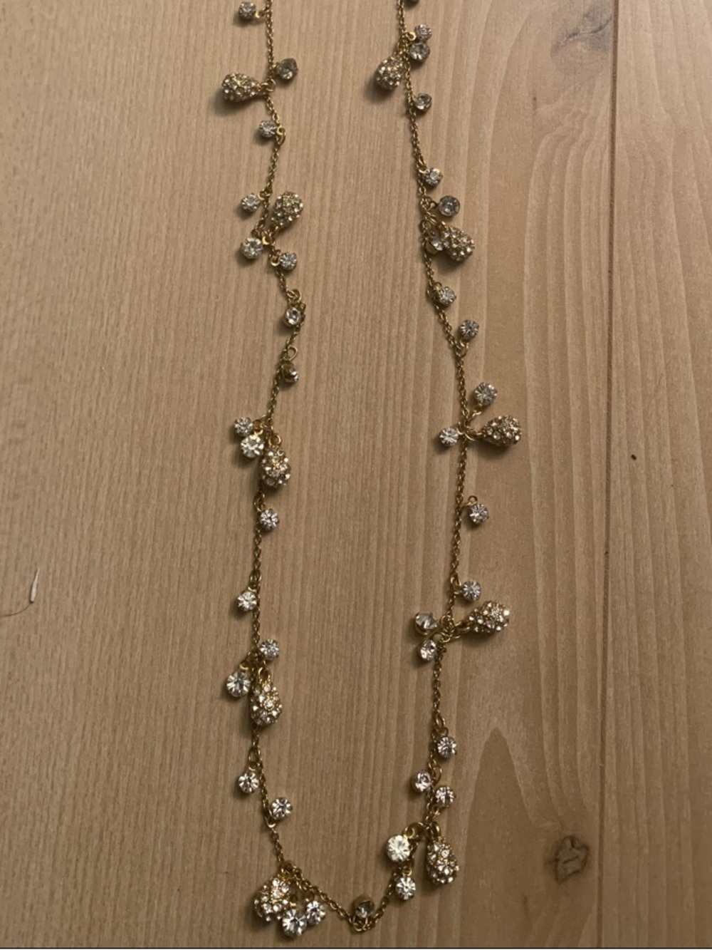 Ann Taylor Gold Floral Crystal